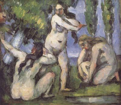Paul Cezanne Three Bathers (mk06) France oil painting art